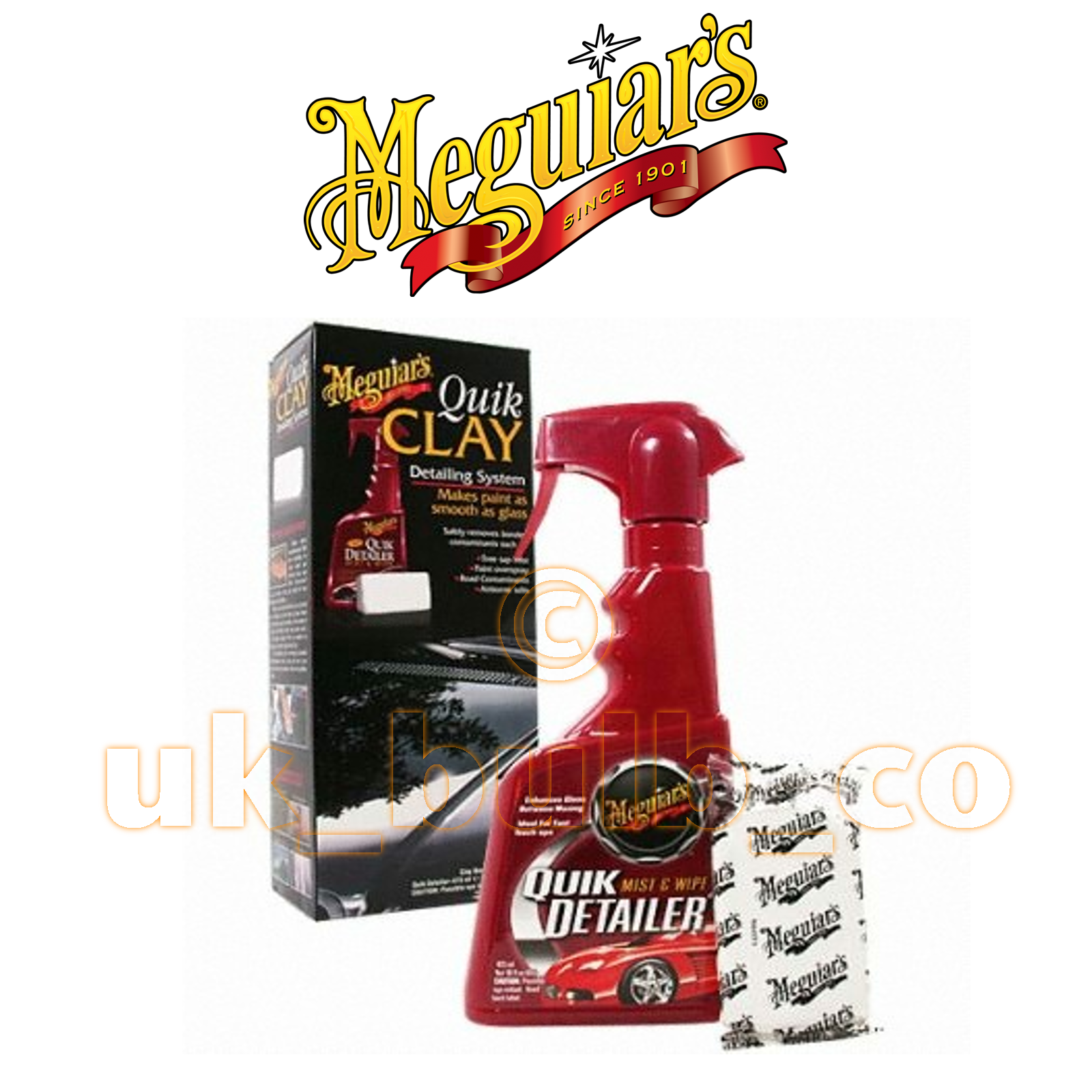 MEGUIARS QUIK CLAY STARTER KIT CLAY BAR QUICK DETAILER eBay